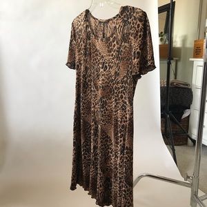 Textured Vintage Leopard Mini Dress
